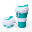 Foldable Silicone Straw Cap 550ml Foldable Cup Leak Proof, BPA Free, Reusable Outdoor Portable Water Bottle Travel Black