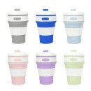 Customizable Portable Flexible Tumblers 350ml Foldable Silicone Coffee Cup Outdoor Anti-scald Folding Travel Water Cups Promotional Gift