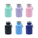 New Arrival 800ML Foldable Water Bottle Reusable Bisphenol A-Free Silicone Foldable Bottle Portable Hiking Cup