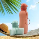 500ML Creative Foldable Silicone Water Cup Outdoor Travel Bottle Eco-friendly Healthy Material Multiple Colors Water Bottles