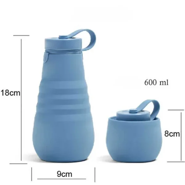 New Arrival Silicone Foldable Water Bottle Foldable Water Bottle Stretchable Cup Sports Travel Portable Pot Abdominal Cup Outdoor Water Bottle