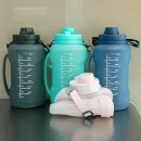 Home Kitchen Extra Large Water Bottle Outdoor Camping Sports and Fitness with Straw Foldable Anti Drop Silicone Cup