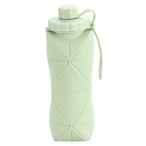 Foldable heat-resistant and easy to store, silicone foldable telescopic water cup, outdoor sports kettle