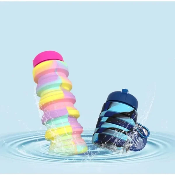 Silicone Foldable Water Bottle Portab Foldab Expandab Sports Cup Waterproof Rsab Used for Outdoor Activities and Travel