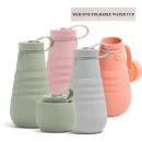 New Arrival Silicone Foldable Water Bottle Foldable Water Bottle Stretchable Cup Sports Travel Portable Pot Abdominal Cup Outdoor Water Bottle