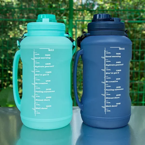 Home Kitchen Extra Large Water Bottle Outdoor Camping Sports and Fitness with Straw Foldable Anti Drop Silicone Cup - Image 2